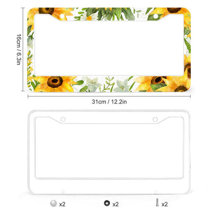 Single License Plate Frame with Two Round Holes