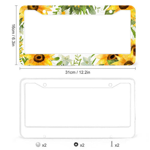 Single License Plate Frame with Two Round Holes